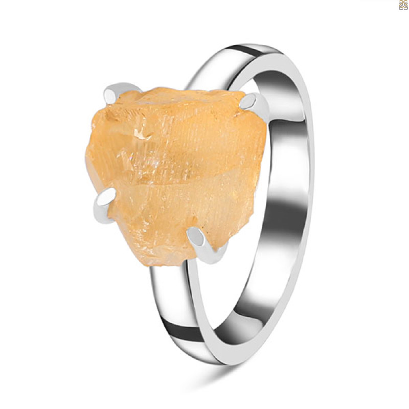 Citrine Rough Ring-R-Size-7 CIT-2-32