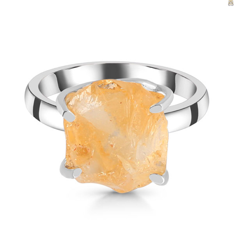 Citrine Rough Ring-R-Size-5 CIT-2-39