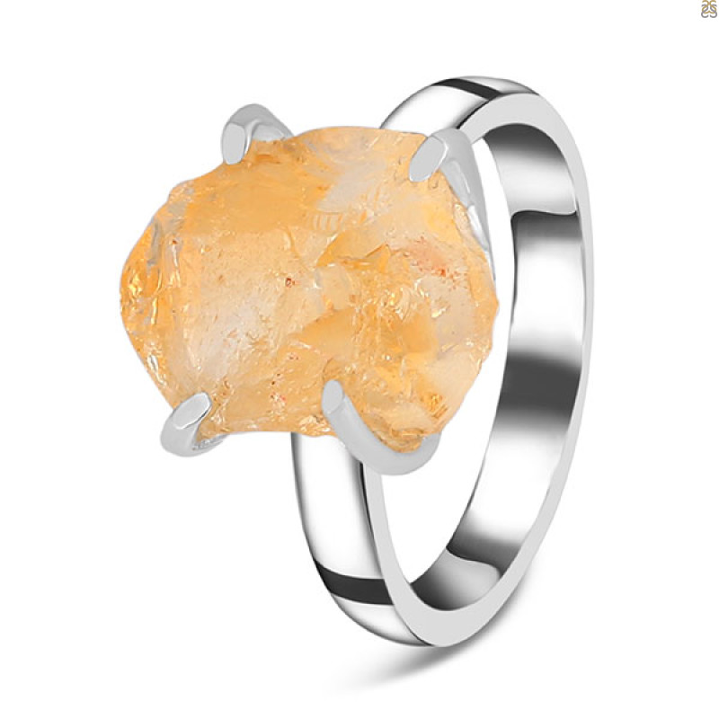 Citrine Rough Ring-R-Size-5 CIT-2-39