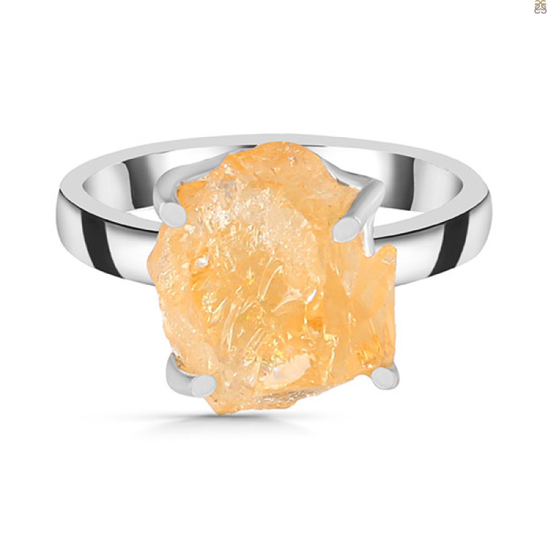 Citrine Rough Ring-R-Size-5 CIT-2-4