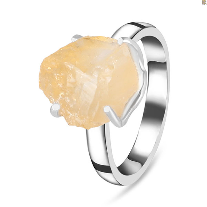Citrine Rough Ring-R-Size-8 CIT-2-46