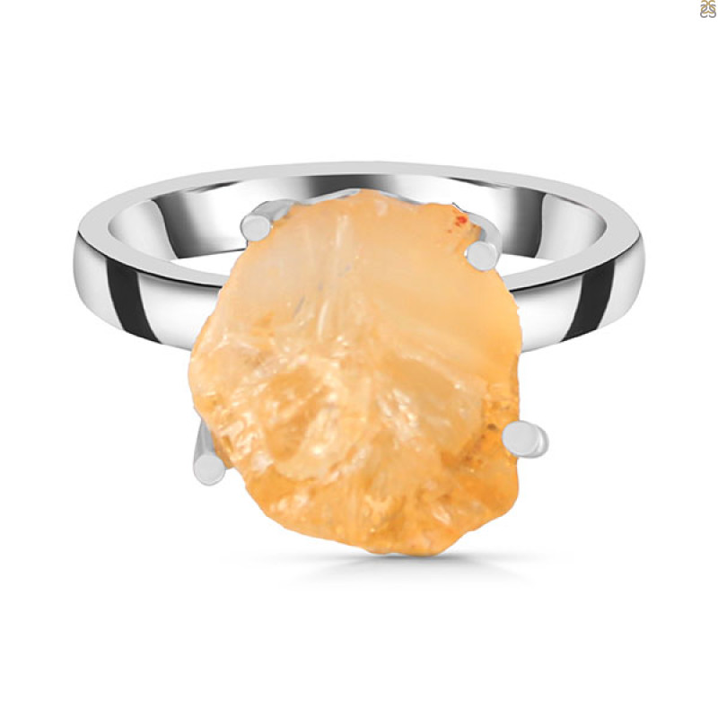 Citrine Rough Ring-R-Size-6 CIT-2-5
