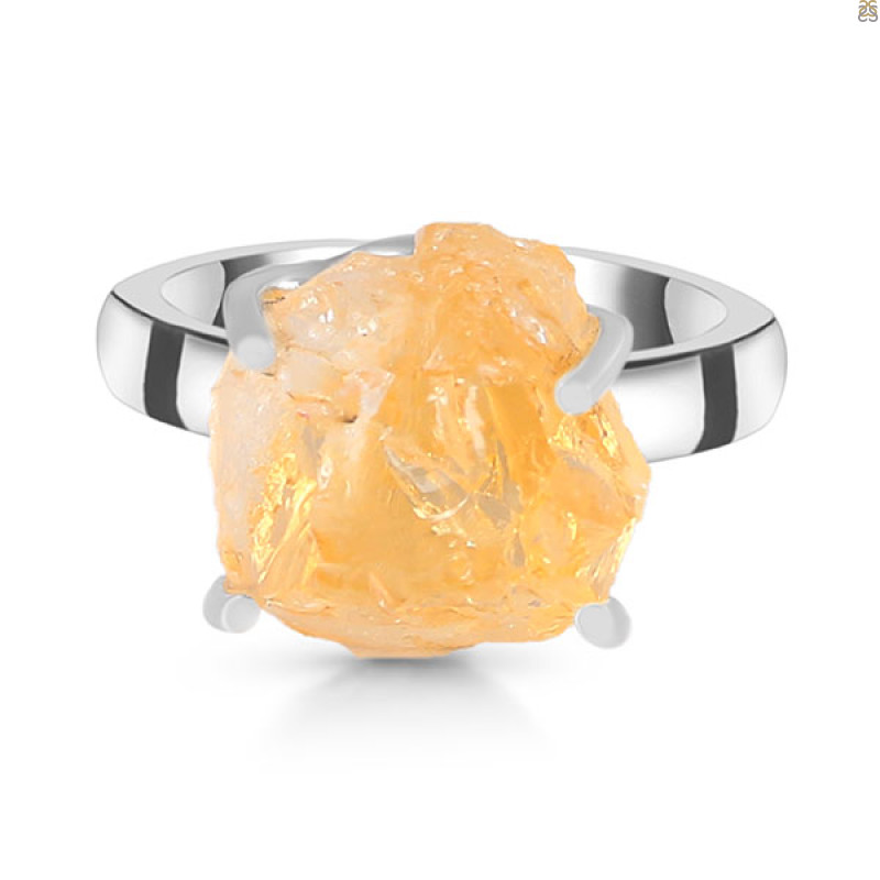 Citrine Rough Ring-R-Size-5 CIT-2-50