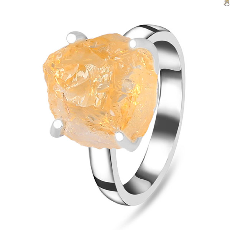 Citrine Rough Ring-R-Size-5 CIT-2-50