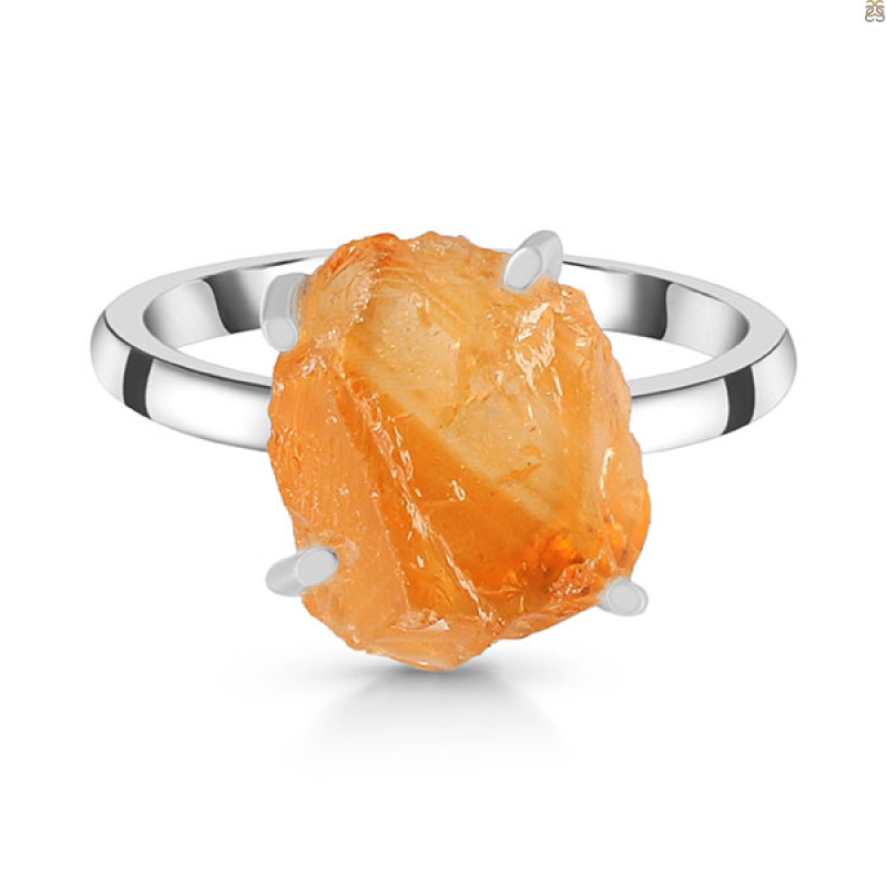 Citrine Rough Ring-R-Size-5 CIT-2-51