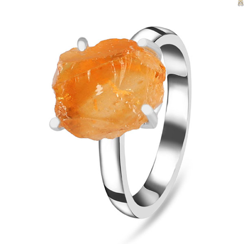 Citrine Rough Ring-R-Size-5 CIT-2-51