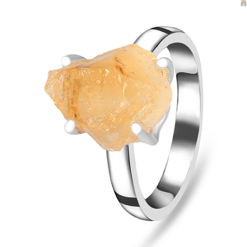 Citrine Rough Ring-R-Size-8 CIT-2-52