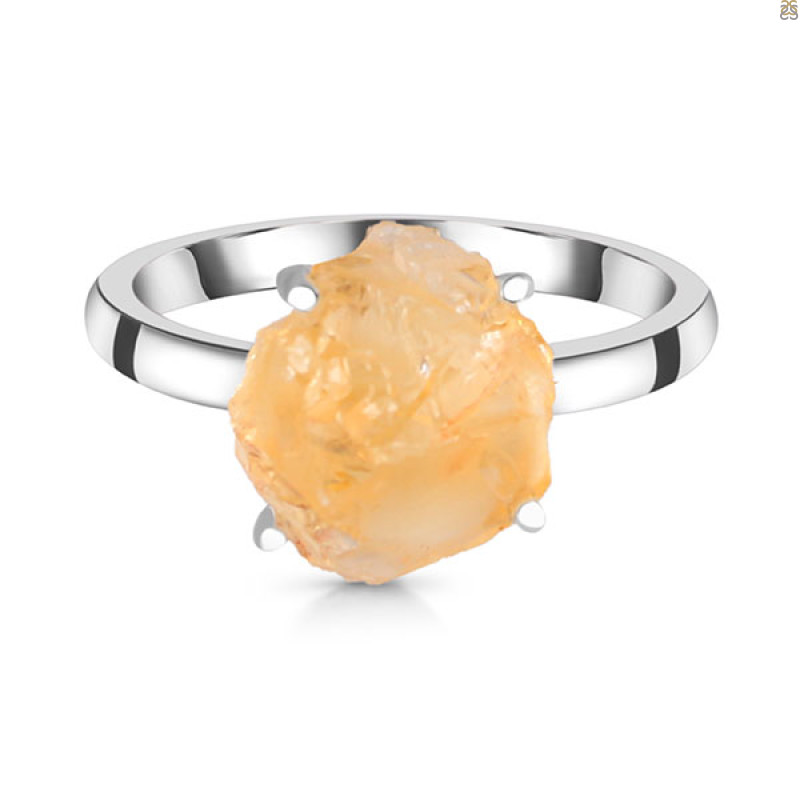 Citrine Rough Ring-R-Size-9 CIT-2-55
