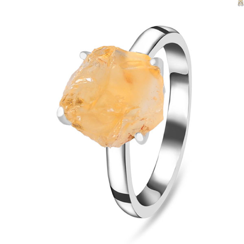 Citrine Rough Ring-R-Size-9 CIT-2-55