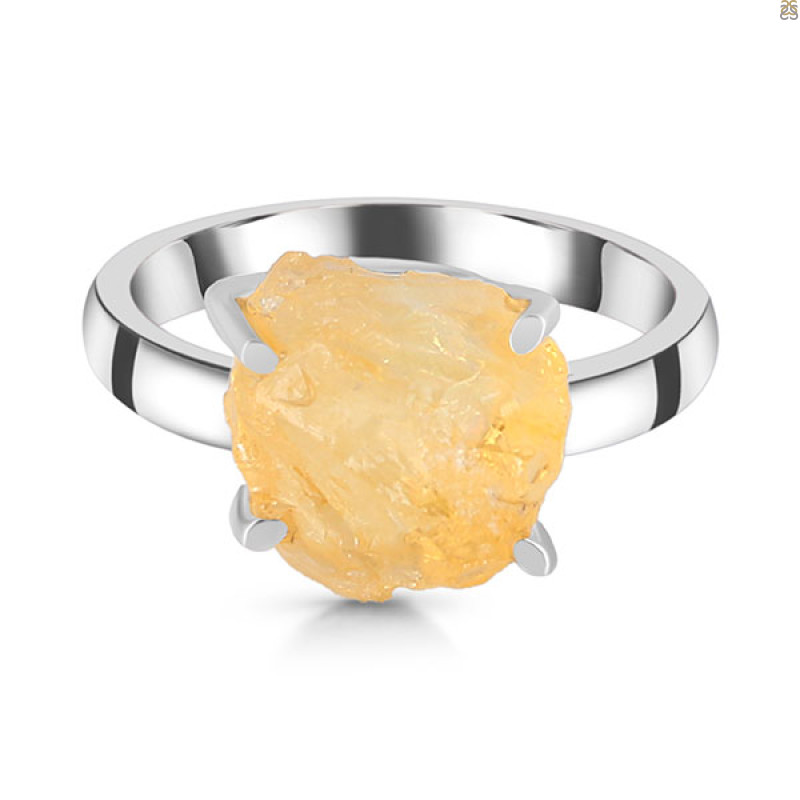 Citrine Rough Ring-R-Size-10 CIT-2-56