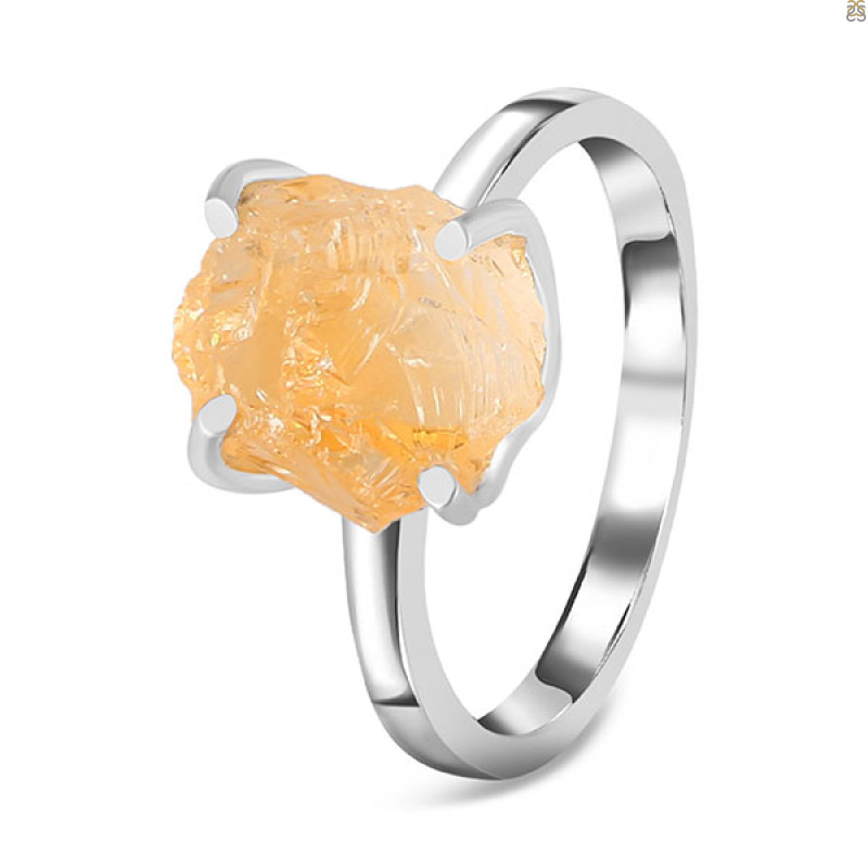 Citrine Rough Ring-R-Size-9 CIT-2-58