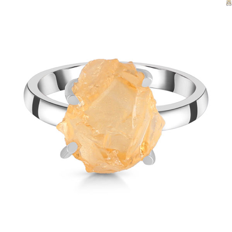Citrine Rough Ring-R-Size-8 CIT-2-61