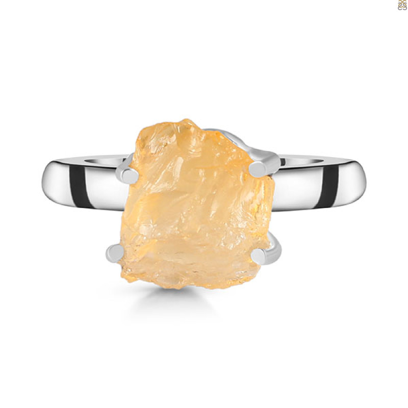 Citrine Rough Ring-R-Size-8 CIT-2-64
