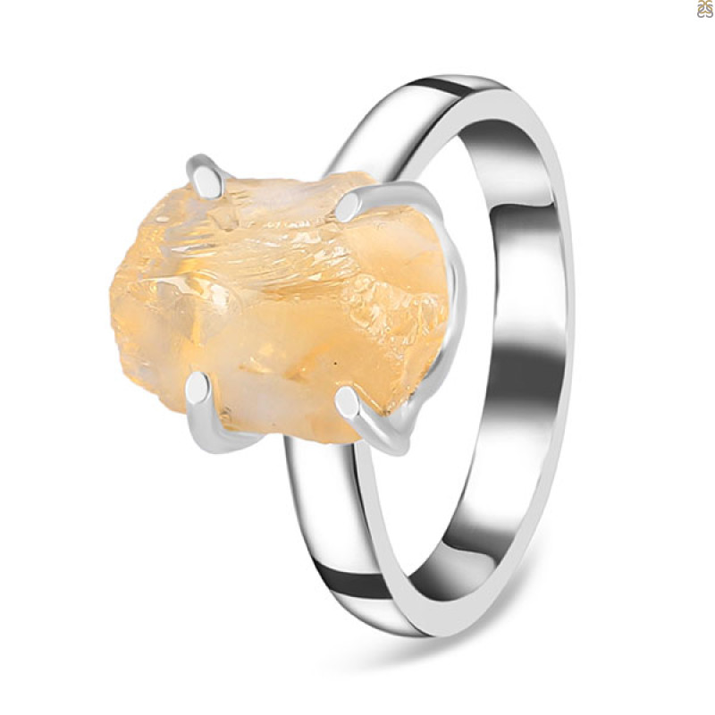 Citrine Rough Ring-R-Size-10 CIT-2-67