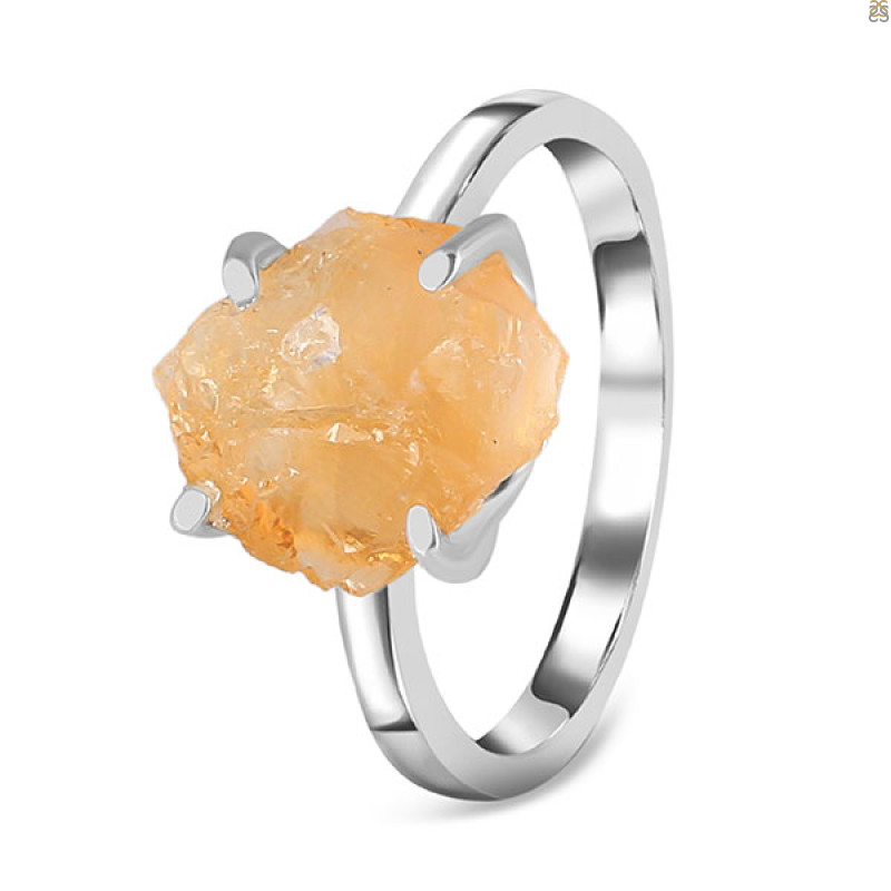 Citrine Rough Ring-R-Size-8 CIT-2-69