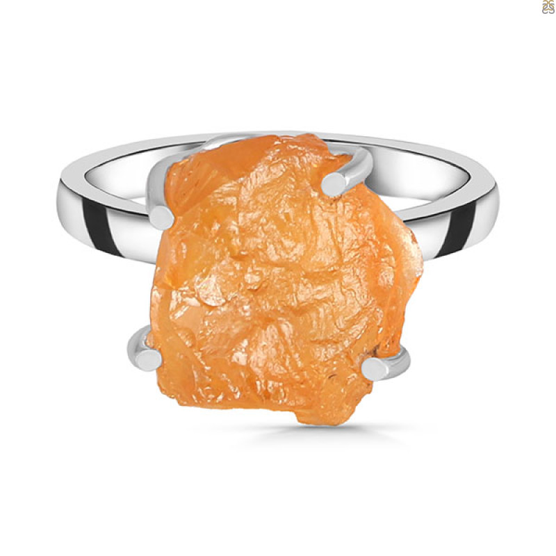 Citrine Rough Ring-R-Size-6 CIT-2-7