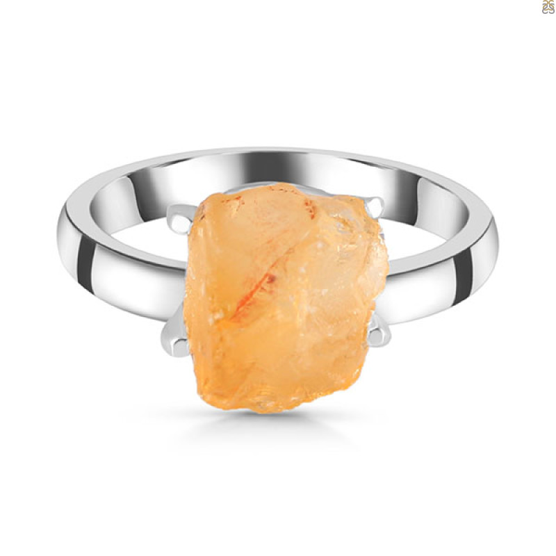 Citrine Rough Ring-R-Size-8 CIT-2-76