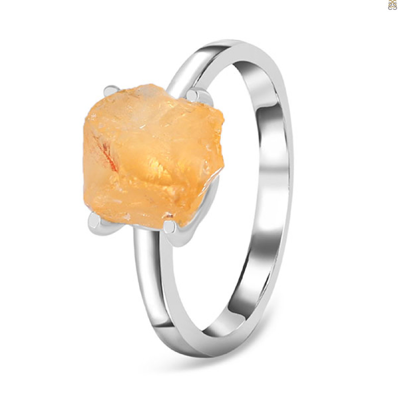 Citrine Rough Ring-R-Size-8 CIT-2-76