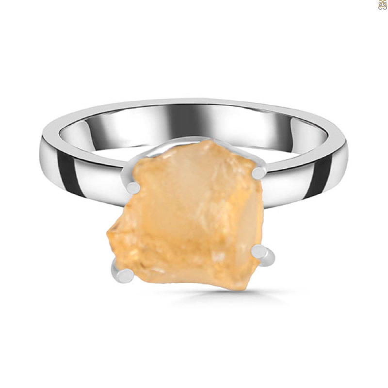 Citrine Rough Ring-R-Size-9 CIT-2-8