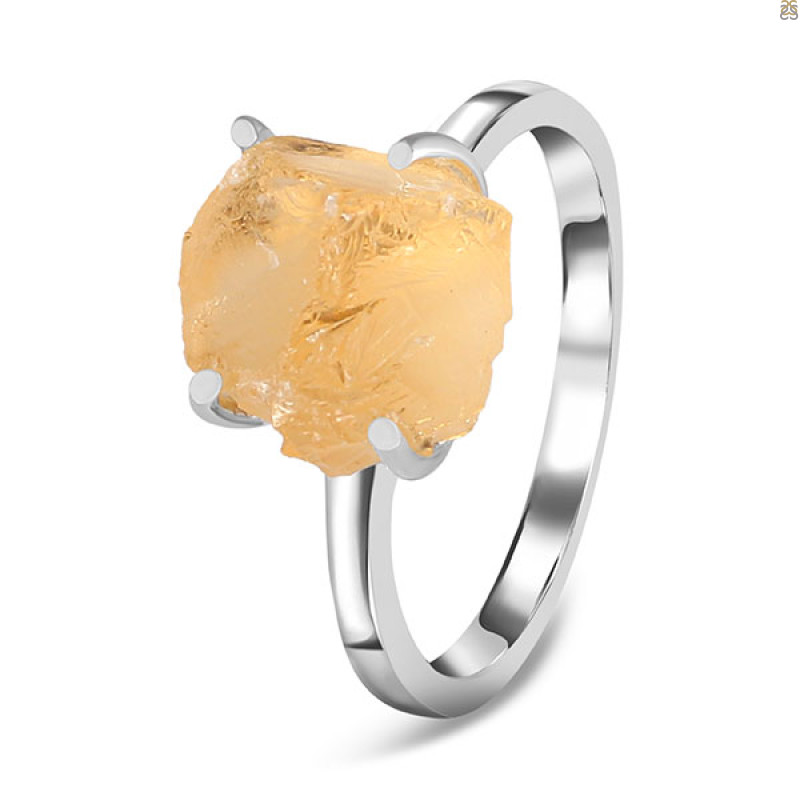 Citrine Rough Ring-R-Size-9 CIT-2-8