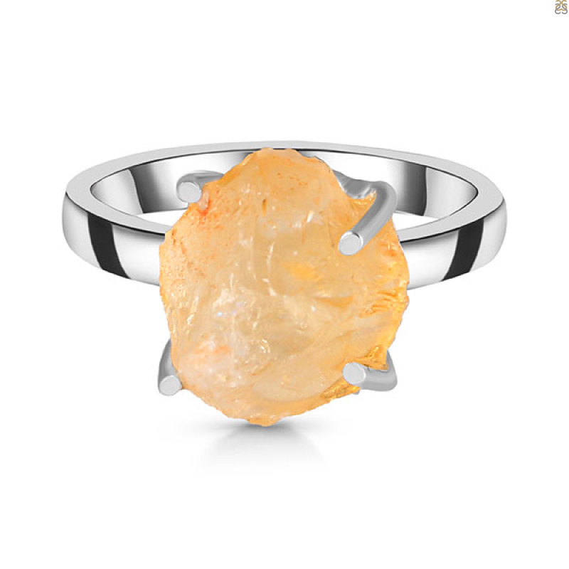 Citrine Rough Ring-R-Size-7 CIT-2-83