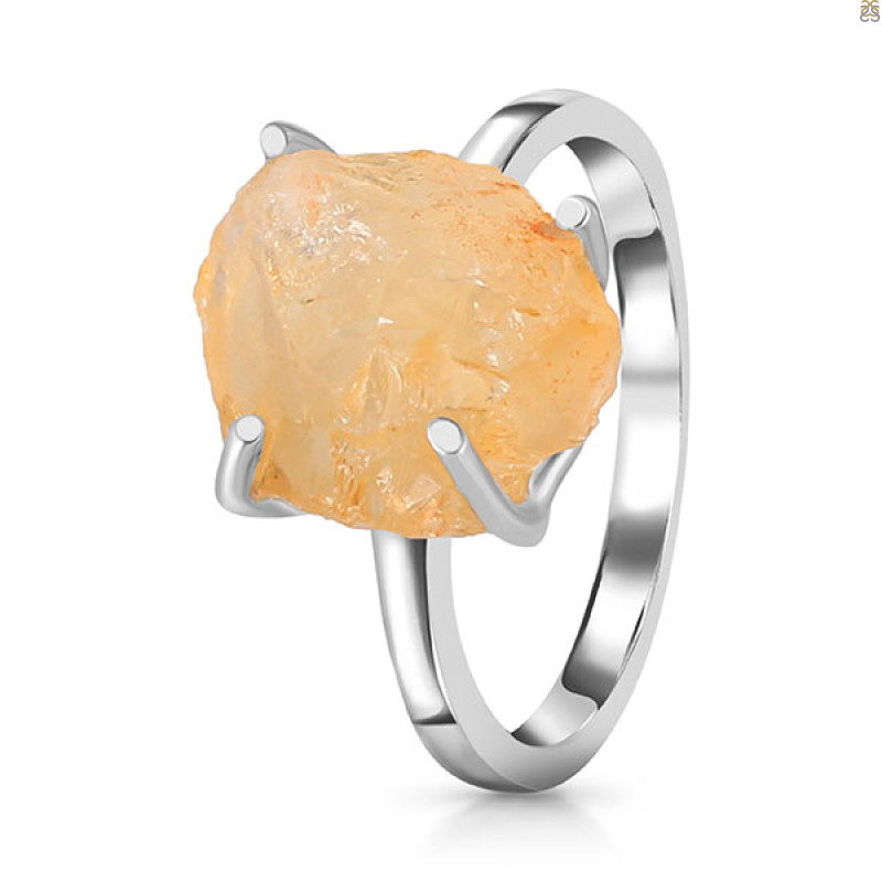 Citrine Rough Ring-R-Size-7 CIT-2-83
