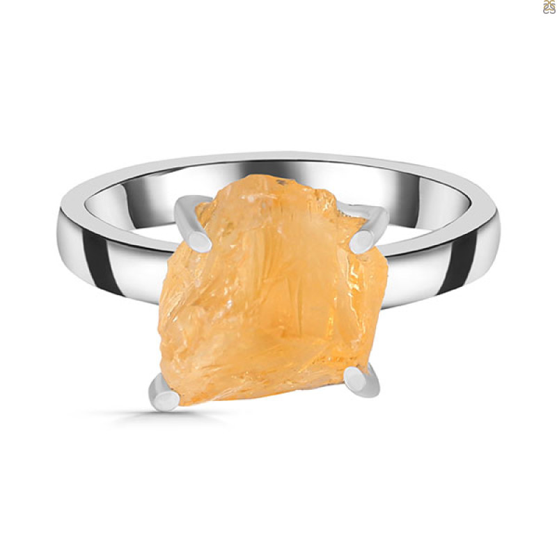 Citrine Rough Ring-R-Size-7 CIT-2-88