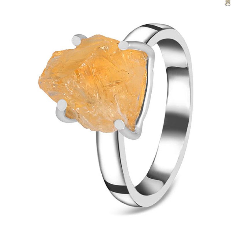 Citrine Rough Ring-R-Size-7 CIT-2-88
