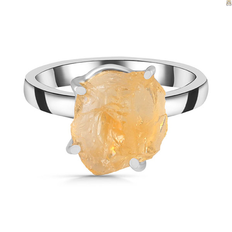 Citrine Rough Ring-R-Size-8 CIT-2-89