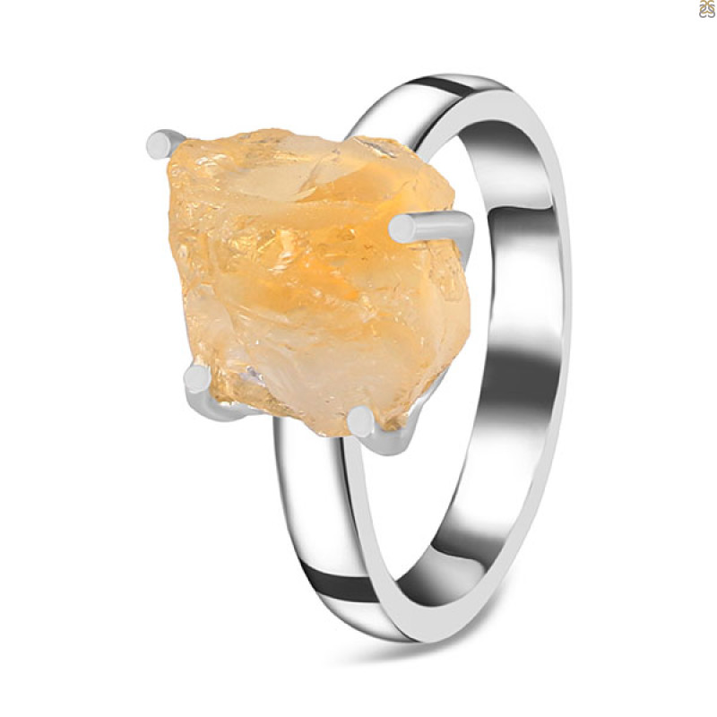 Citrine Rough Ring-R-Size-8 CIT-2-89
