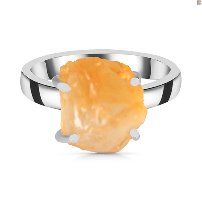 Citrine Rough Ring-R-Size-6 CIT-2-9