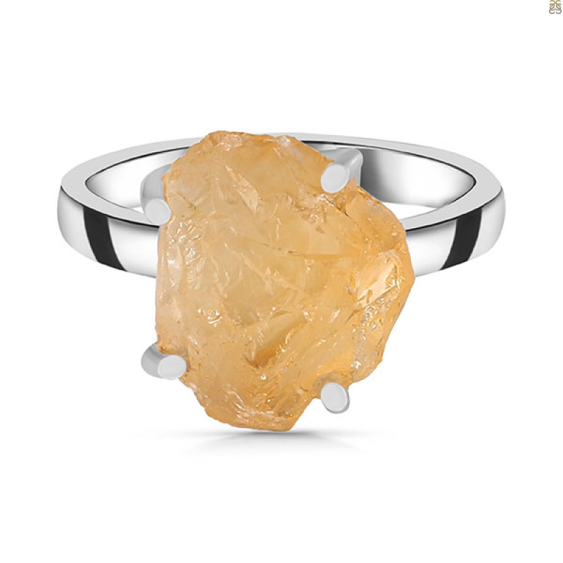 Citrine Rough Ring-R-Size-6 CIT-2-91