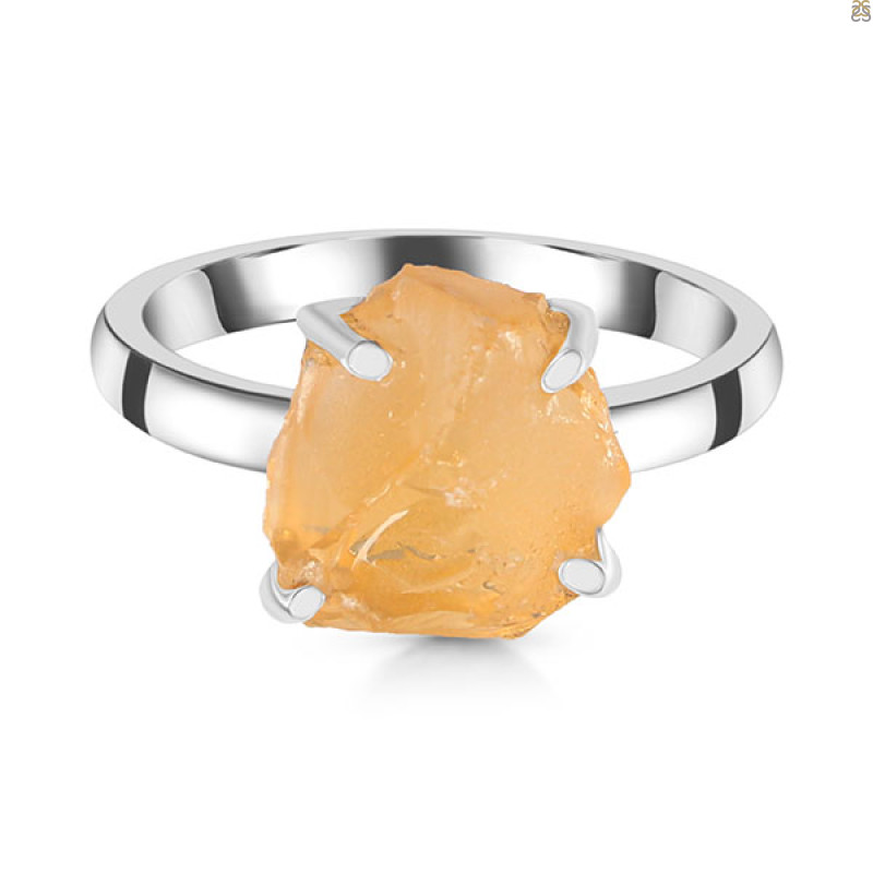 Citrine Rough Ring-R-Size-8 CIT-2-94
