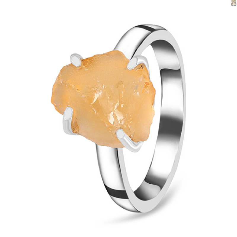 Citrine Rough Ring-R-Size-8 CIT-2-94