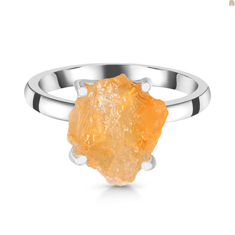 Citrine Rough Ring-R-Size-7 CIT-2-97