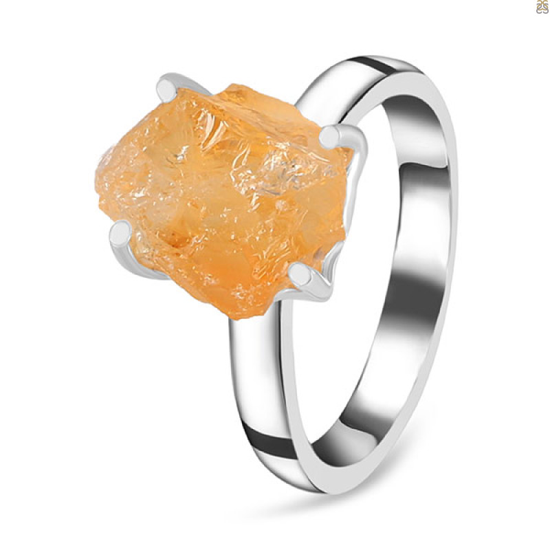 Citrine Rough Ring-R-Size-7 CIT-2-97