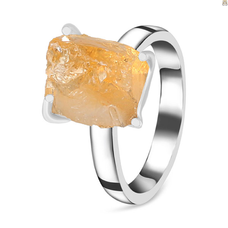 Citrine Rough Ring-R-Size-7 CIT-2-99