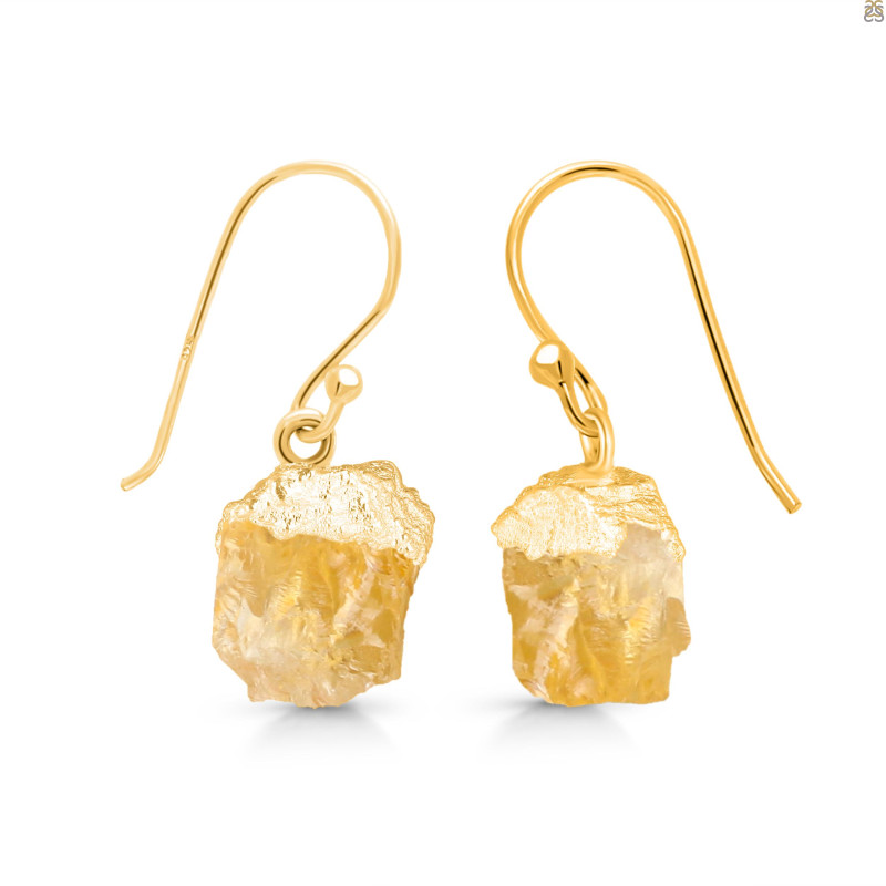 Citrine Raw Crystal Earring CIT-RCYE-1