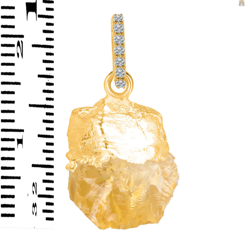 Citrine Raw Crystal Pendant CIT-RCYP-2