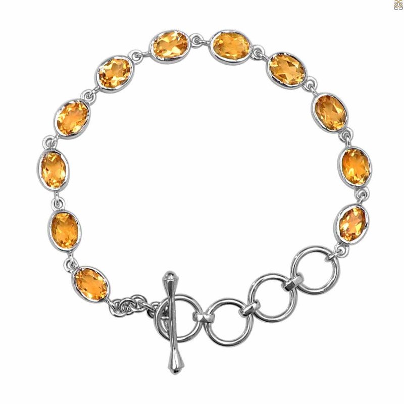 Citrine Bracelet CIT-RDB-114-CUT.