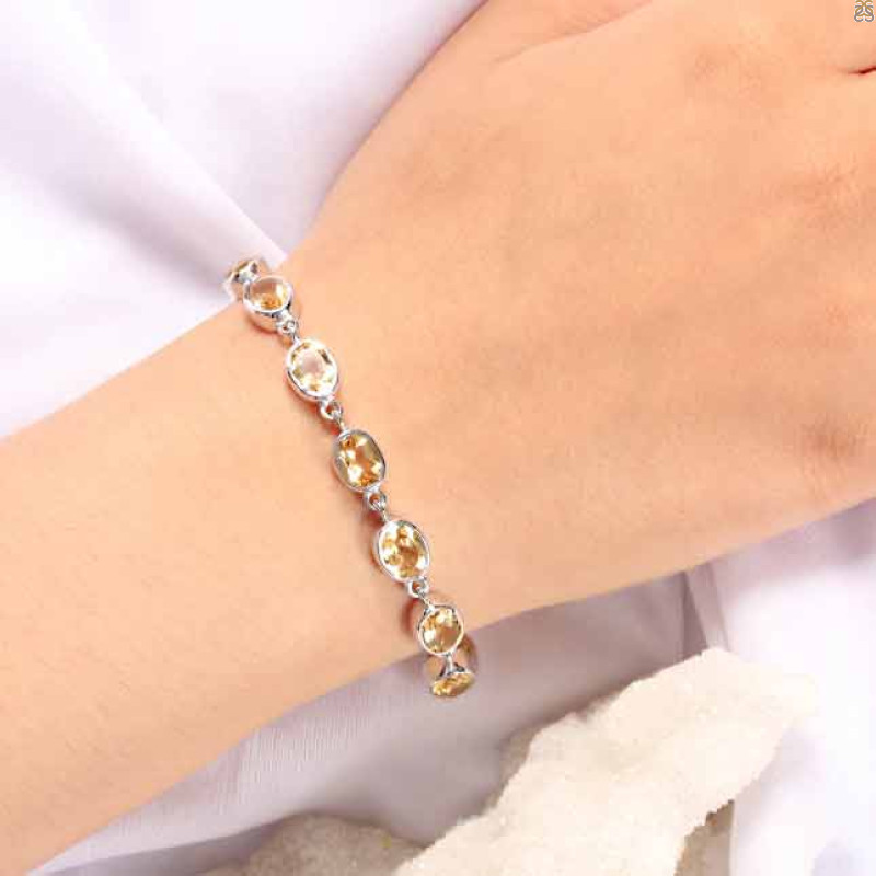 Citrine Bracelet CIT-RDB-114-CUT.