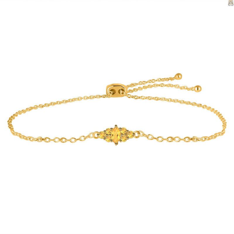 Citrine Bracelet With Adjustable Camera Lock CIT-RDB-142.