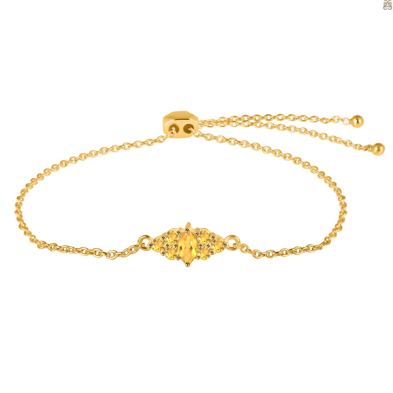 Citrine Bracelet With Adjustable Camera Lock CIT-RDB-142.
