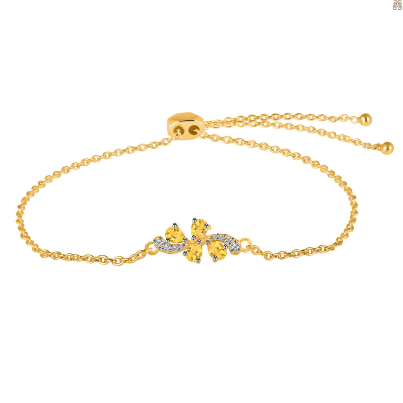 Citrine Bracelet With Adjustable Camera Lock CIT-RDB-148.