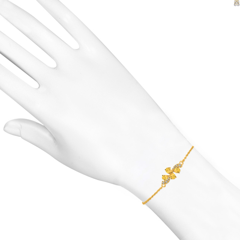 Citrine Bracelet With Adjustable Camera Lock CIT-RDB-148.