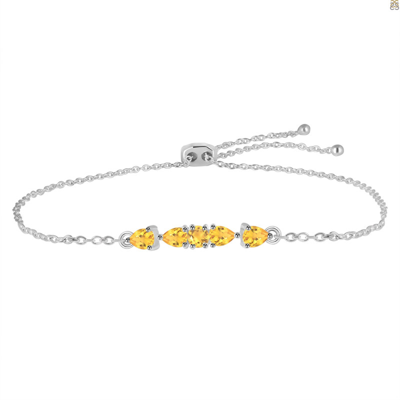 Citrine Bracelet With Adjustable Camera Lock CIT-RDB-150.