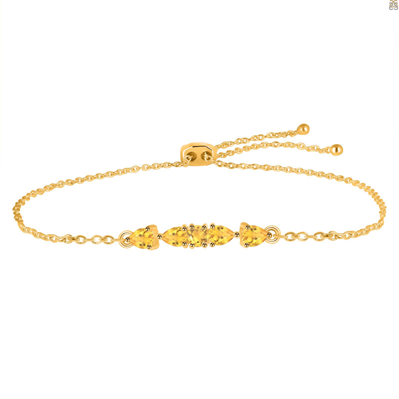 Citrine Bracelet With Adjustable Camera Lock CIT-RDB-150.
