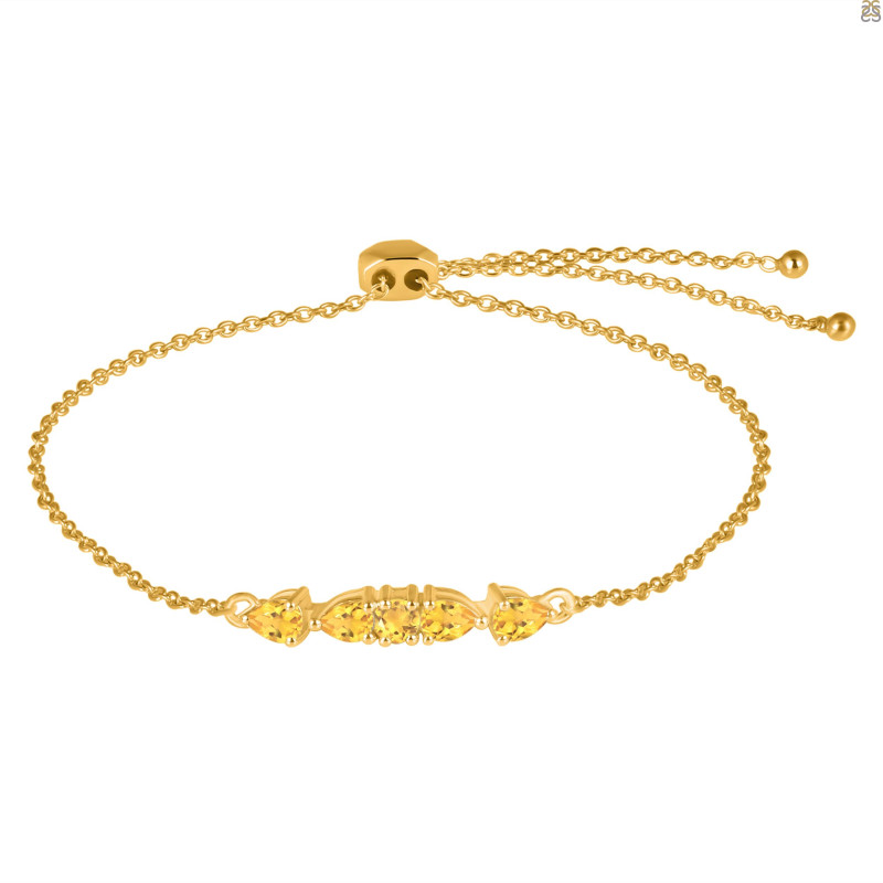 Citrine Bracelet With Adjustable Camera Lock CIT-RDB-150.