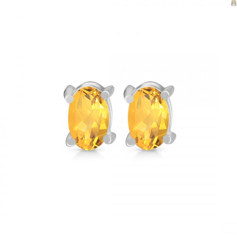 Citrine Stud Earring CIT-RDE-1154.