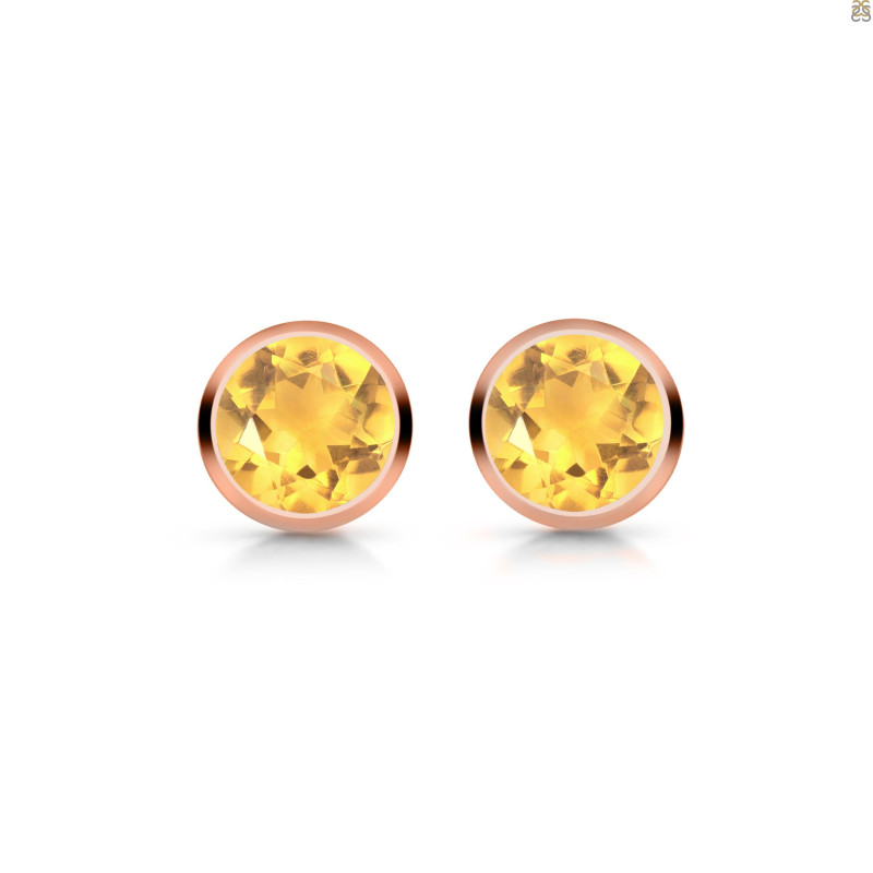 Citrine Stud Earring CIT-RDE-1254.